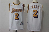 Los Angeles Lakers #2 Lonzo Ball White Hardwood Classics Jersey,baseball caps,new era cap wholesale,wholesale hats